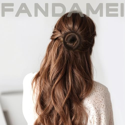 FANDAMEI Hair Bun Maker for Kids, 4PCS Donut Bun Maker Small with 4PCS Extra Small Hair Buns Kit. Ballet Hair Bun Maker for Kids, Hair Bun Set with Elastic Hair Ties, Hair Pins.(Brown) - Image 6