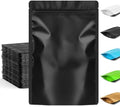 FUNFERY Stand Up Mylar Resealable Bags for Food Storage-Black 5.9x8.6 inch by FUNFERY