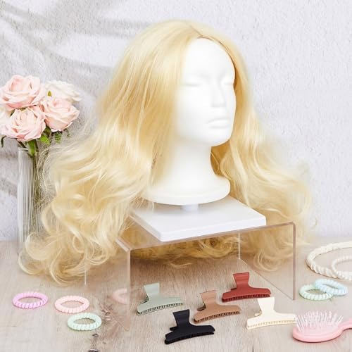 AceOrbit 1 Pcs Foam Mannequin Wig Head Stands, White, Plastic - Image 4