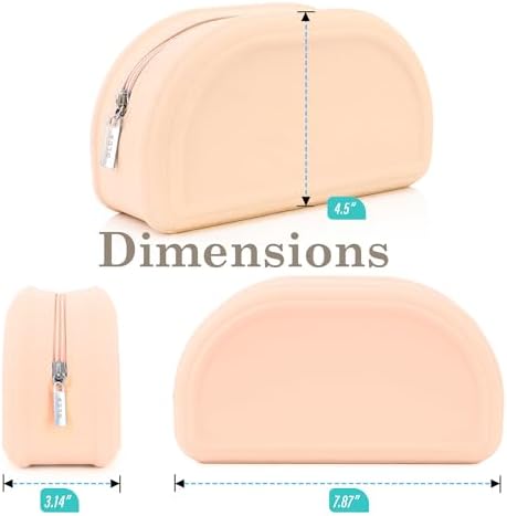Silicone makeup bag, brush holder, teacher gift, holiday gift, stuff bag, travel cosmetic bag, toiletry organizer, pencil case, zipper bag - Image 2