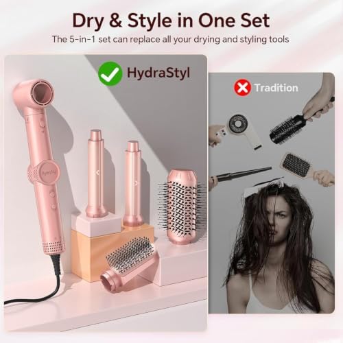 5 in 1 Hair Dryer Brush, High-Speed Auto Wrap Curling Brush - Image 4