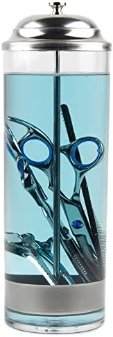 Salon Disinfectant Jar - Shatterproof Acrylic - Barber Comb Sterilizer Jar by SalonSupplyCo