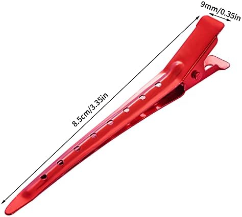 Bantoye 24 Packs Duck Bill Clips 3.35 Inch Metal Alligator Clip, Red - Image 2