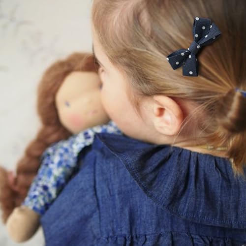 Baby Girls Hair Clips Bows Set 20 Pack 2'' Handmade Toddler Hair Accessories, Infant Fully Covered Barrettes for Kids Fine Hair - Image 4