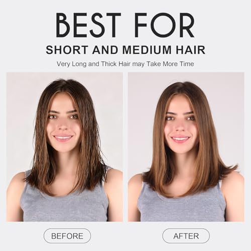 Dual Voltage Travel Dryer Styler in One, 2 Inch Oval Jet Brush for Worldwide Use, 110-240V European Hair Dryer & Volumizer with Universal Adapter - Image 5