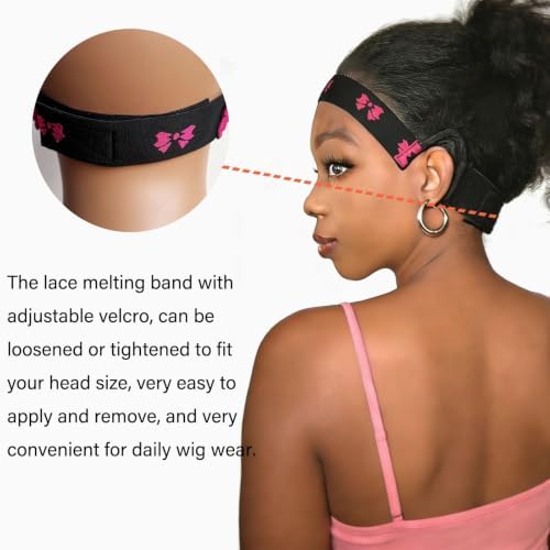2Pcs Double-Sided C-Shaped Ear Cut Out Wig Melting Band for Lace Front melting, Ear Free Painless adjustable Wig Band for Laying Edges - Image 4