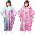 Ramede 2 Pcs Kids Haircut Capes, Unicorn Barber Capes for Girls, Waterproof Hair Cutting Aprons with Adjustable Snap Closure for Home Salon Haircut and Dyeing by ramede