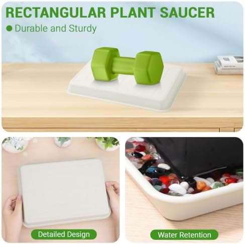 11 Inch Plant Ttray, 3 Packs Durable Plastic Humidity Trays for Indoor Plants, Plant Saucers for Outdoors, Drip Trays for Potted Plants(Beige) - Image 4