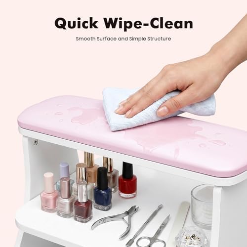 Pedicure Foot Rest Trolley with Wheels and Drawer - Image 6