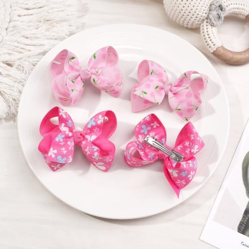 JOYOYO 20Pcs 3Inch Hair Bows for Girls Grosgrain Ribbon Bow Toddler Hair Accessories with Alligator Clips - Image 5