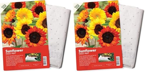 Seed Mat - Easy to Plant and Grow Garden Seeds - Creates Fragrant, Vibrant Flower Garden (Sunflower Garden) (Pack of 2) by BloomingBulb