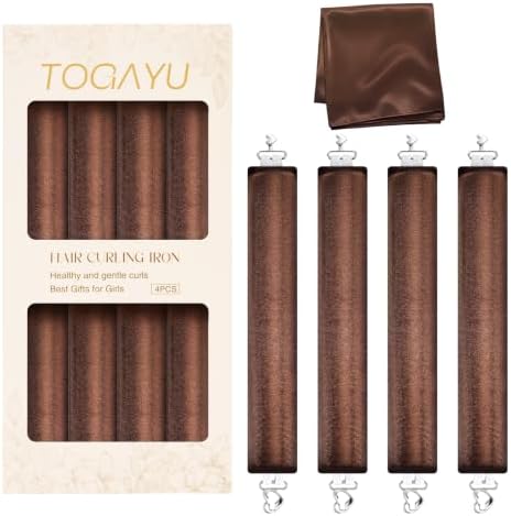 Heatless Curls Overnight Hair Care Set - Jumbo Velvet Hair Curlers by TogayuSelected