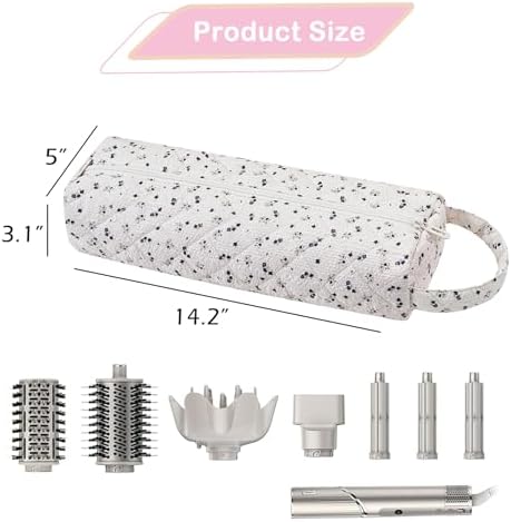 RSRSLEII Quilted Hair Tools Travel Bag, Portable&Foldable, Dark Blue Flower - Image 3