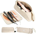 Gosect Hair Tool Travel Bag with Removable Heat Resistant Mat, Hot Hair Tools Travel Storage Pouch for Curling Iron, Flat Iron, Hot Hair Brush, Hair Dryer, Hair Styling Accessories(Ivory White) by Gosect