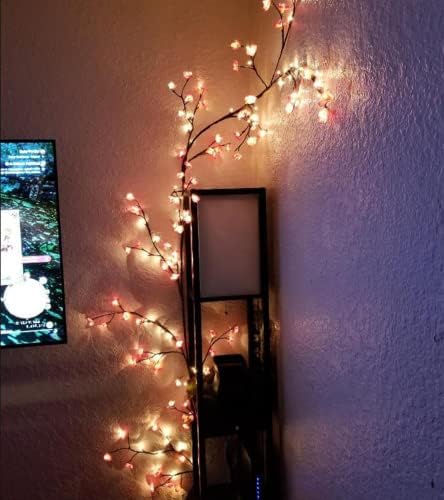 The Lighted Willow Vine Plants for Living Room Decor,LKGOOD Christmas Decorations, Light Trees with 144 LEDs Plug in for Decoration Inside(1PCS Black) - Image 2