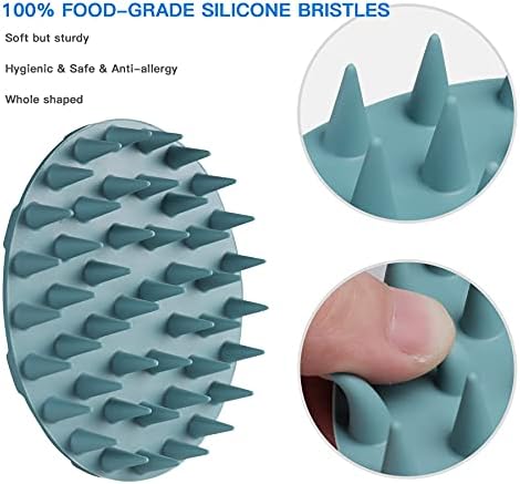 One-piece Silicone Scalp Massager Shampoo Brush Hair Wash Scrubber, 4pcs - Image 3