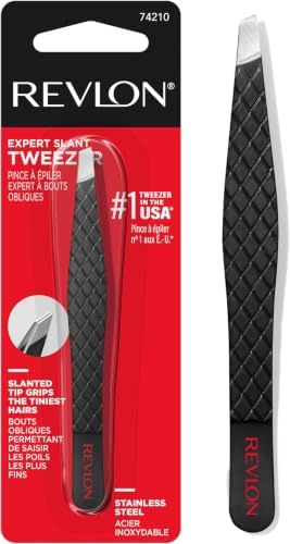 Revlon Expert Slant Tweezer, High Precision For an Easy Hair Removal, Made With Stainless Steel, 1 Count (Pack of 12) by RevlonConsumerProductsCorp