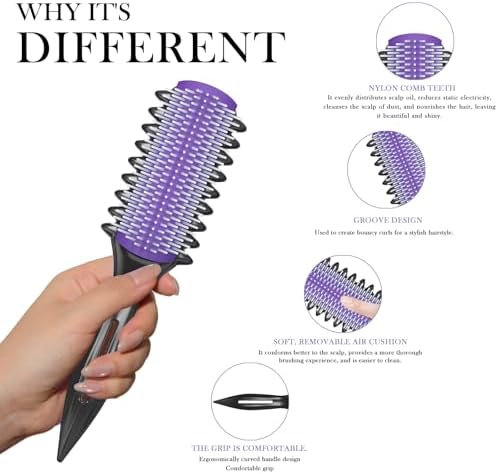 3 Pack Curl Defining and Detangling Brushes，Detangling and Styling Tool - Image 2