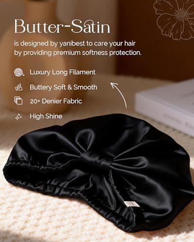 YANIBEST Breathable Soft Breeze Satin Bonnet for Sleeping,Silk Feeling Cap - Image 2
