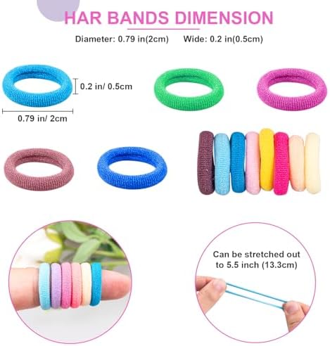 TVINLIK 400 PCS Baby Hair Ties – No Damage Elastic Ponytail Holders - Image 2