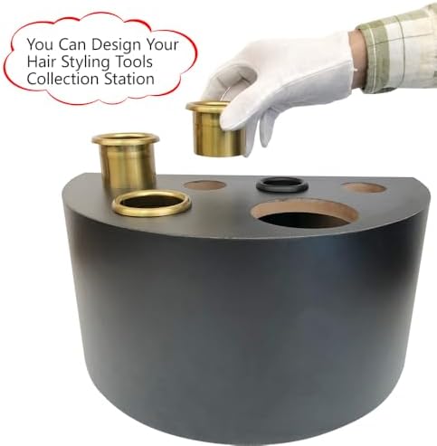 Salon Hair Styling Station Curling Hot Iron Appliance Tube Package Salon Station Organizer Holder Iron Tube 3pcs Package 2inch Stainless Steel Gold Color - Image 6