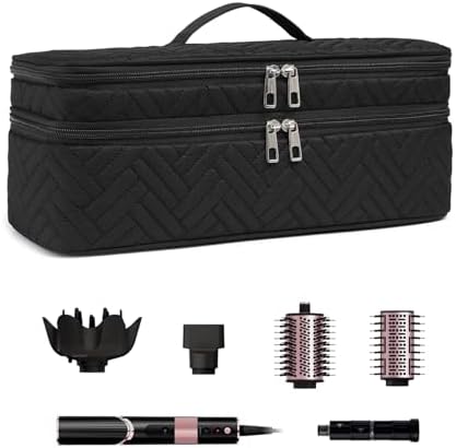 Double-Layer Carrying Case Apply to Revlon One-Step Hair Dryer, Travel Bag for Hair Volumizer/Styler,Water Resistant Storage Organizer Box,Compatible with FlexStyle Attachment (Bag Only) by ARLMEGOR