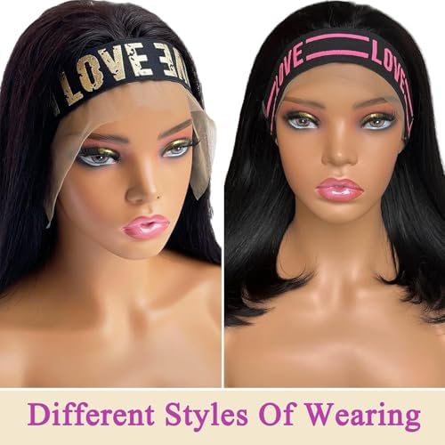 Wig Band and Lace Melting Band Set - Elastic Edge Wrap Bands to Keep Lace Front Wigs in Place and Lay Edges (5 Piece Set,Black+Goldlove+Pinklove) - Image 3