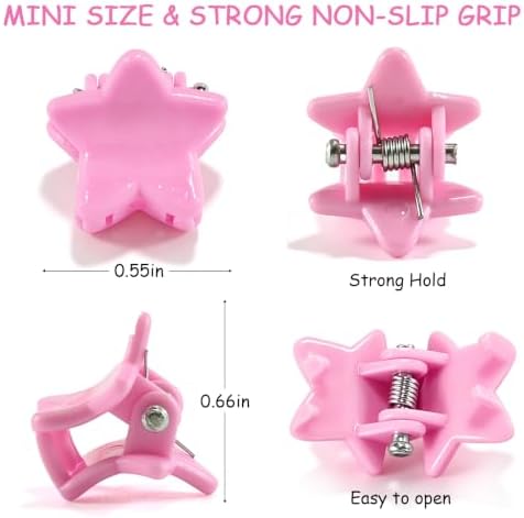 100Pcs Mini Flower Hair Clips, Hair Accessories (Bright Color-Flower+Star) - Image 3