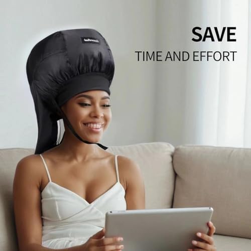 Hooded Hair Dryer， Ideal Hair Diffuser for Curly Hair， Your Ultimate Solution - Spacious Capacity Blow Dryer Cap for Rapid Styling of Curls（Size Medium） - Image 6