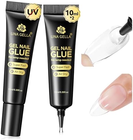 UNA GELLA Super Strong Nail Glue 2Pcs*10ml Semi Solid by UNAGELLA