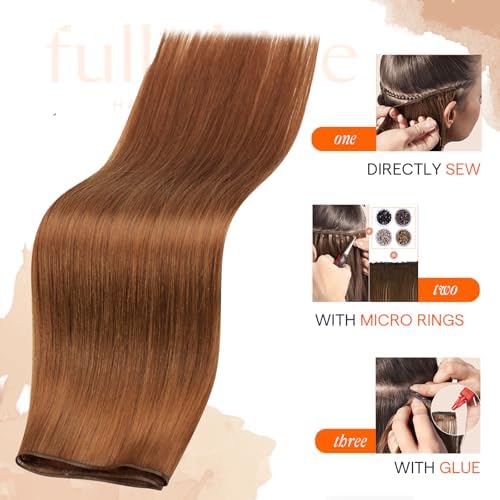 Full Shine Hand Tied Weft Hair Extensions for Women 20 Inch 80g - Image 3