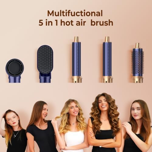 5 in 1 Blow Dryer Brush, Upgrade Hair Dryer Brush Air Curler Air Curl Wrap - Image 4