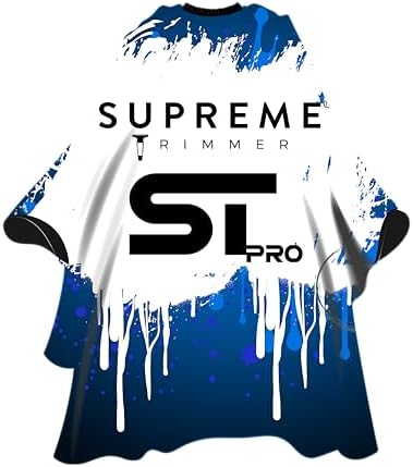 Supreme Trimmer Premium Waterproof Professional Barber Cape Blue Neon - Image 4