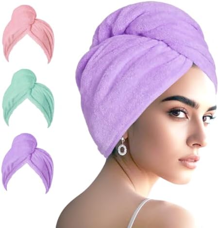 Microfiber Hair Drying Towel Wrap,Hair Turbans Towel for Wet Hair by Unknown