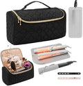 Hair Tool Travel Bag Set for Women | Heat Resistant Organizer for Curling Iron, Flat Iron & Hair Styling Tools with Silicone Heat Mat, Hanging Hook, Cord Organizer for Travel, Hotel & Home by Unknown