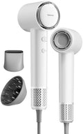Tideway Hair Dryer, Blow Dryer with Diffuser, Ionic Professional High-Speed 1500W Low-Noise, 110,000 RPM Brushless Motor, Fast Drying, Travel Compact for Women & Men (White) by Tideway