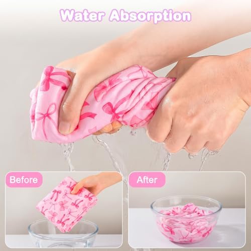 FIOBEE Microfiber Hair Towel Wrap for Kid Girls Rapid Drying Hair Turbans - Image 5