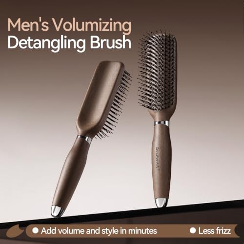 Hair Brush for Men, Detangling& Styling Hairbrush with Dual-Length Bristles - Image 2