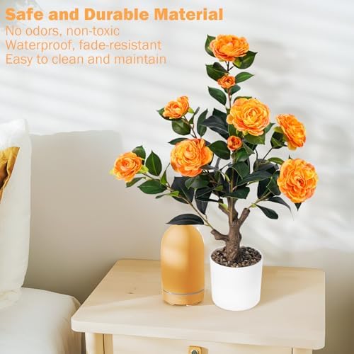 Caxchiling Artificial Camellia Tree 2FT, Faux Potted Tree Indoor - Image 5