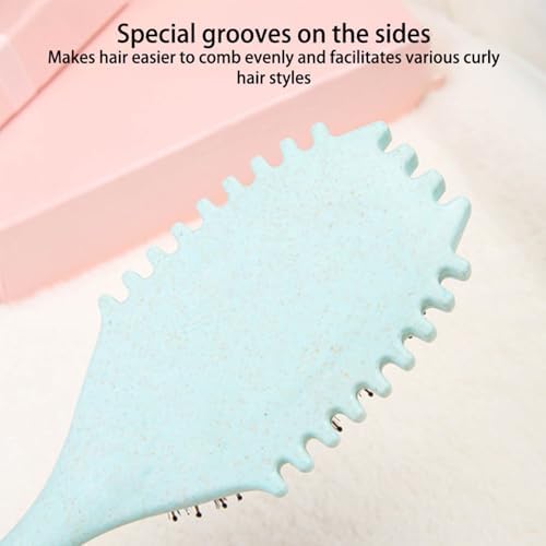 Curly Hair Brush,Curl Defining Brush Defining with Side Gear for Combing, Shaping, and Styling Curly Hair, uitable for all hair types, for both men and women(Pink) - Image 7