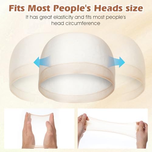 36Pcs Invisible Wig Caps, Ultra Thin Wig Caps for Women Nude Lace Front Wigs Cap Stretchy Stocking Wigs Cap for Parties Weddings Graduations Cosplay Halloween - Image 3