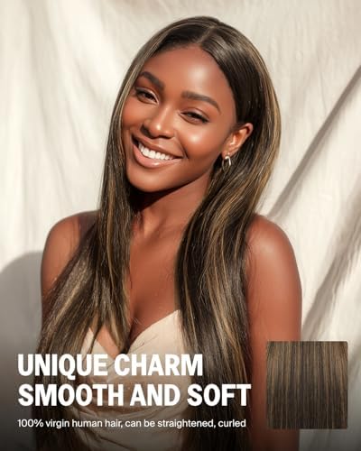 6x5 Glueless Highlight Balayage Straight Wig 30 Inch #1b/27 - Image 3