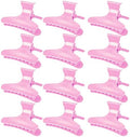 Ondder 12 Pack PInk Butterfly Hair Clamps Clips Hair Claw Clips Pro Salon Clip for Styling, Sectioning, Cutting, Coloring Hair Clips Hairdressing Salon Tool Hair Accessories for Women Girls by Ondder