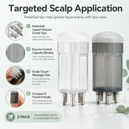 2Pcs Minoxidil Applicator with Cleaning Brushes & Droppers，Scalp Applicator - Image 3