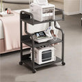 Esthetician Trolley Cart with Wheels and Armrests, Salon, Spa Beauty Machine Storage Cart, 3 Tier Beauty Rolling Cart, Mobile Rolling Cart for Beauty Salon(Black) by Unknown