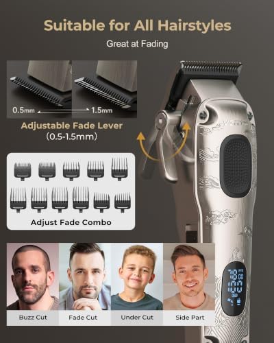 VGRPRO Hair Clippers for Men Professional, Cordless Clipper and Trimmer Set - Image 3