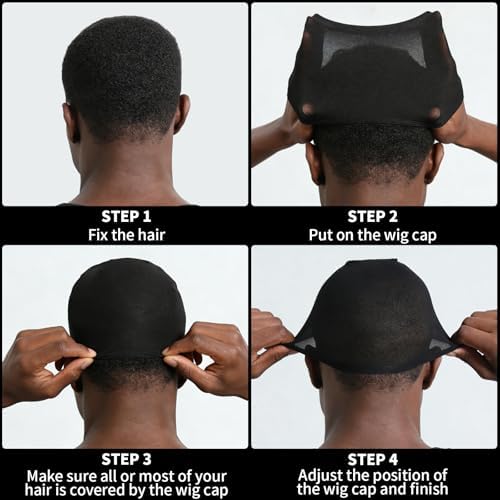 Fandamei 12PCS Black Wig Cap for Men, Hair Stocking Cap, Nylon Wig Caps Black, Hair Net for Men, Stretchy, Natural, Lightweight Wave Caps - Image 7