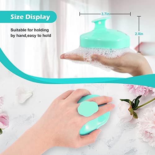URTHEONE Hair Scalp Massager Shampoo Brush,Soft Silicone Hair Brush for Wet Dry Oily Curly Straight Thick Thin Rough Long Short Natural Men Women Kids Pets Hair Care Tools(Light Green) - Image 6