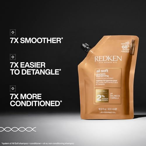 Redken All Soft Shampoo – For Dry, Brittle Hair - Image 2