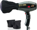 Parlux 3500 Super Compact Ceramic & Ionic Black Hair Dryer + M Hair Designs Metal Mesh Diffuser (Bundle) – Fast-Drying, Frizz-Control Blow Dryer for Defined Curls & Volume by Unknown